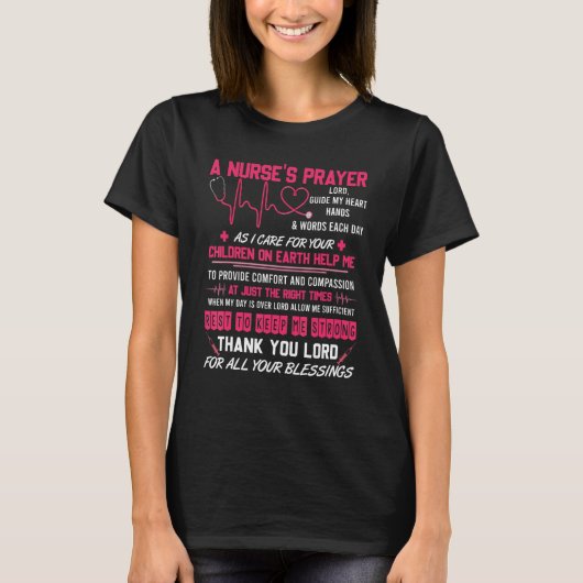 A Nurse's Prayer T Shirt, Cool Nurse T-Shirt (Vorderseite)