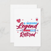 A Nursing legend has Retired Dankeskarte (Vorne/Hinten)