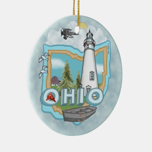 A Ohio Lighthouse Keramik Ornament (Rechts)