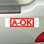 A-OK-Briefmarke Autoaufkleber (Auf Auto)