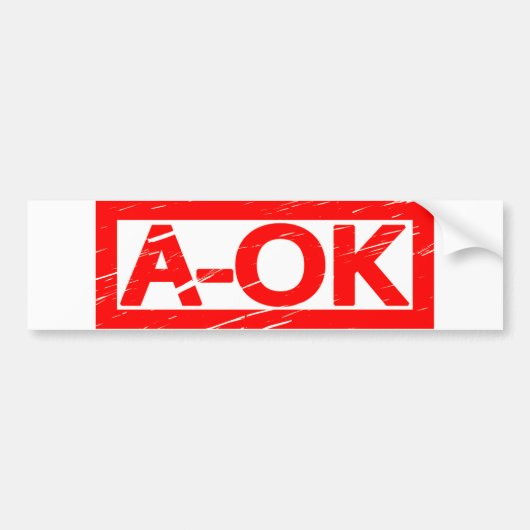 A-OK-Briefmarke Autoaufkleber (Vorne)