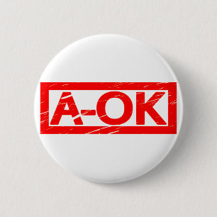 A-OK-Briefmarke Button