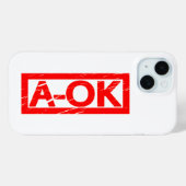 A-OK-Briefmarke Case-Mate iPhone Hülle (Rückseite (Horizontal))