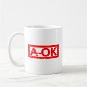 A-OK-Briefmarke Kaffeetasse (Links)
