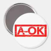 A-OK-Briefmarke Magnet (Vorderseite/Rückseite)