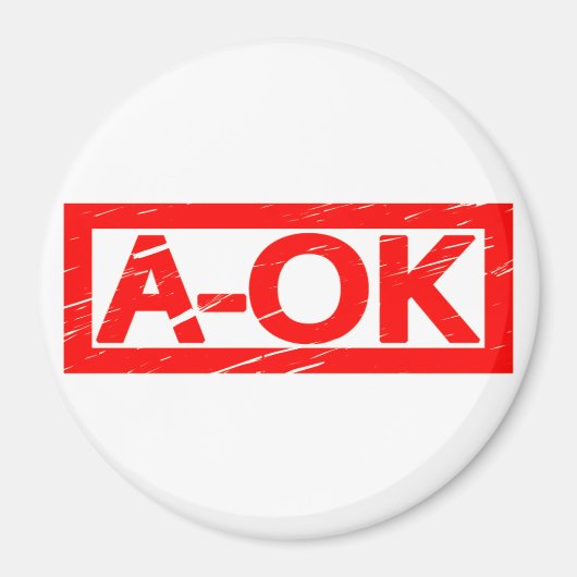 A-OK-Briefmarke Magnet (Vorne)
