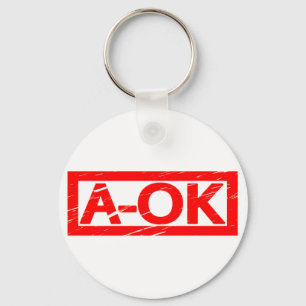 A-OK-Briefmarke Schlüsselanhänger