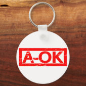 A-OK-Briefmarke Schlüsselanhänger (Vorderseite)