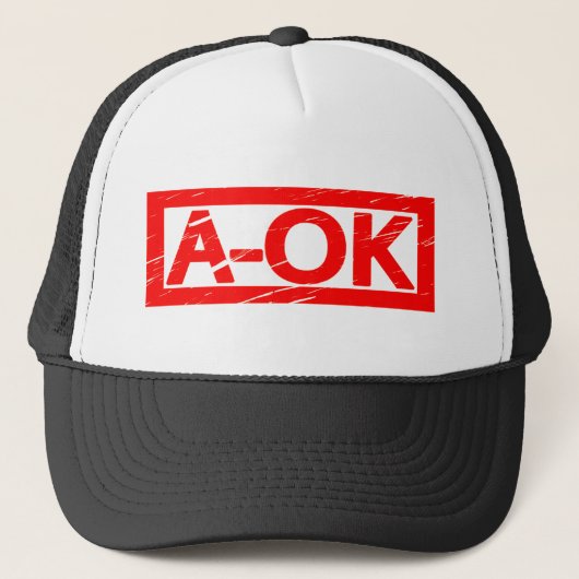 A-OK-Briefmarke Truckerkappe (Vorderseite)