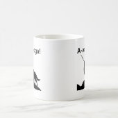 "A-OOOOOOGA!" Lustiger Wolf-Becher Kaffeetasse (Mittel)