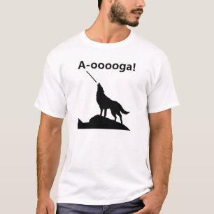 "A-OOOOOOGA!" Wolf Lustiges T-Shirt