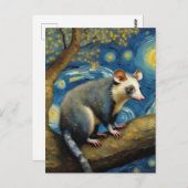 A Opossum von Van Gogh Postkarte (Vorne/Hinten)