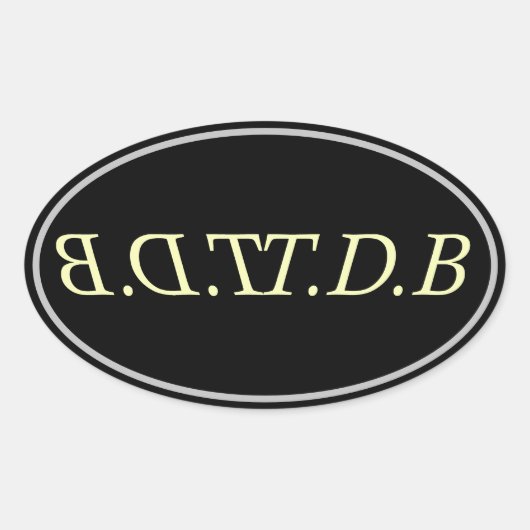 a ovaler aufkleber (Vorderseite)