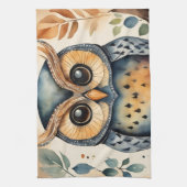 A owl that has a primitive touch Kitchen Towels Geschirrtuch (Vertikal)