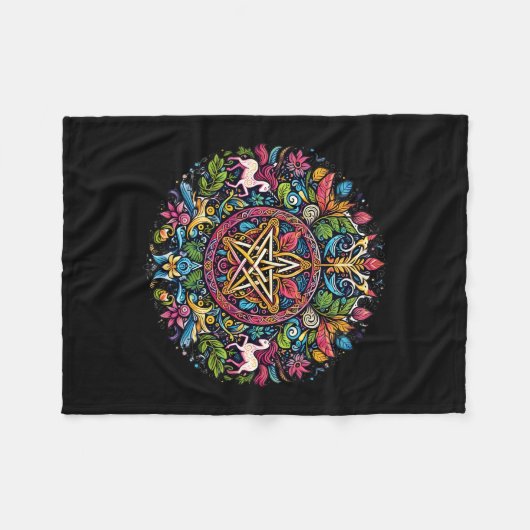 A Pagan Pattern Fleecedecke (Vorderseite (Horizontal))