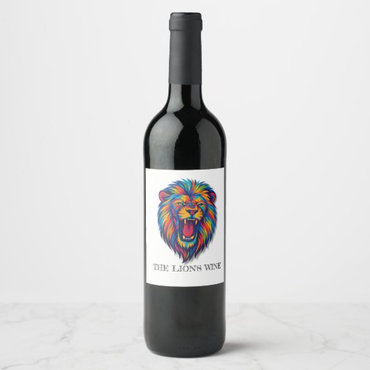 A PAINTED LION Wine Label Weinetikett (Vorderseite)