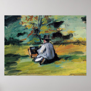A Painter at Work - Paul Cezanne - c1874 Poster