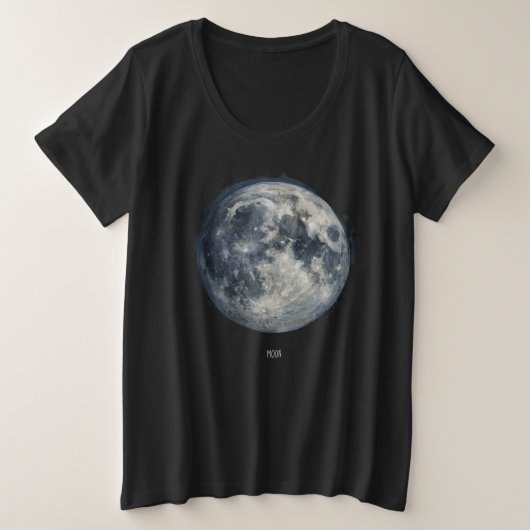 A painting of the moon in a space T-Shirt (Design vorne)