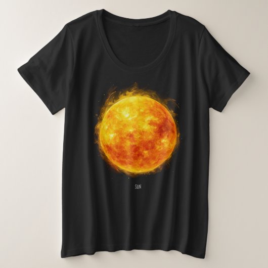 A painting of the sun in a space T-Shirt (Design vorne)
