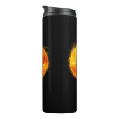 A painting of the sun in a space thermosbecher (Nach rechts gedreht)