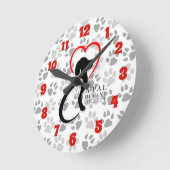 A-PAL - Logo mit Paw-Prints Runde Wanduhr (Winkel)