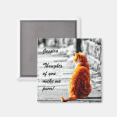A-PAL Tinted Orange Tabby Cat Painting Custom Magnet (Vorderseite/Rückseite)