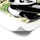 A Panda makes a Fart on a White Poster (Ecke)