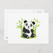 A Panda und sein Bambus Postkarte (Vorne/Hinten)