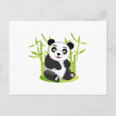 A Panda und sein Bambus Postkarte (Vorderseite)