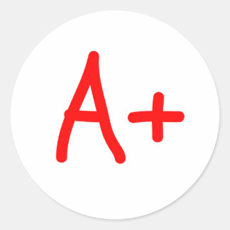 A+ Papiersortieraufkleber Runder Aufkleber