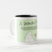 A Parasite Christmas Zweifarbige Tasse (Vorderseite Links)