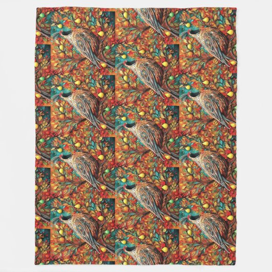 A Partridge In A Pear Tree Fleecedecke (Vorderseite)