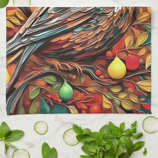 A Partridge In A Pear Tree Geschirrtuch (Gefaltet)