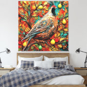 A Partridge In A Pear Tree Leinwanddruck (Insitu (Schlafzimmer))