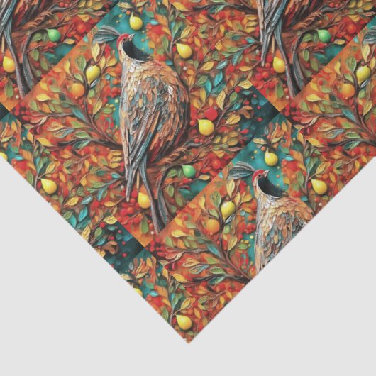 A Partridge In A Pear Tree Seidenpapier (Detail)