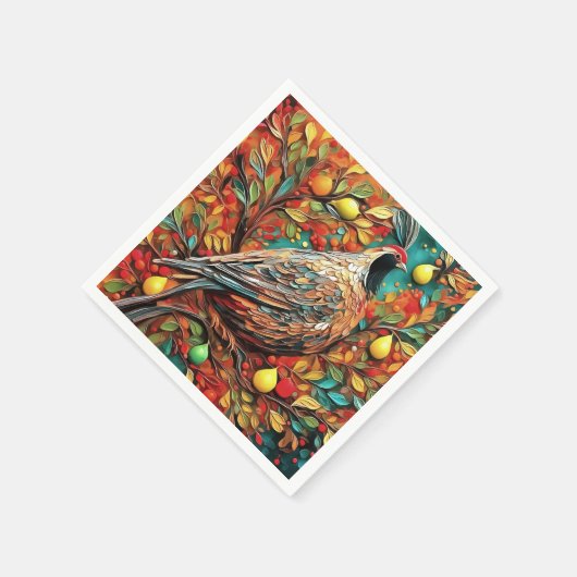 A Partridge In A Pear Tree Serviette (Ecke)