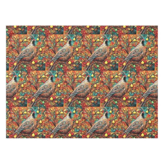A Partridge In A Pear Tree Tischdecke (Vorderseite (Horizontal))
