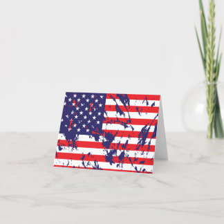A Patriotic USA Flag Dankeskarte