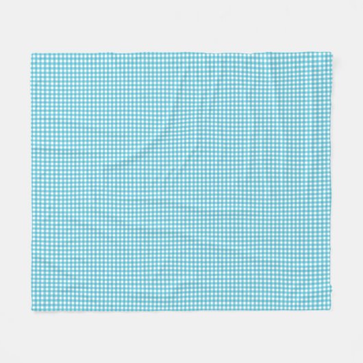 A patterned fabric with a blue and white gingham  fleecedecke (Vorderseite (Horizontal))