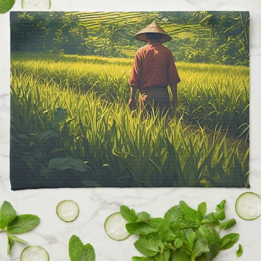 A Peaceful Harvest Geschirrtuch (Gefaltet)