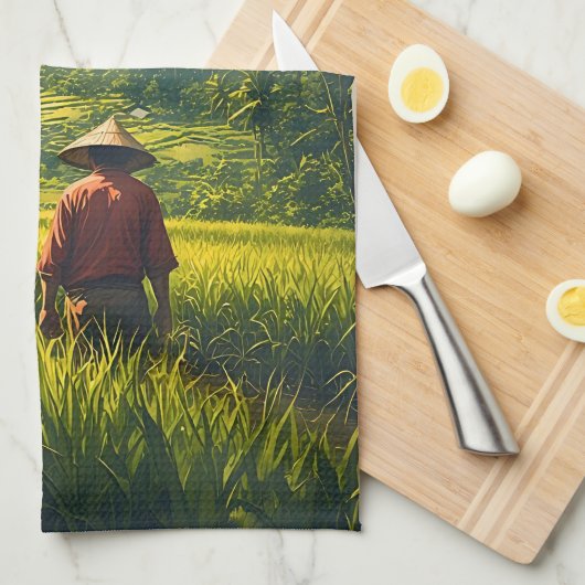 A Peaceful Harvest Geschirrtuch (Viertel Falte)