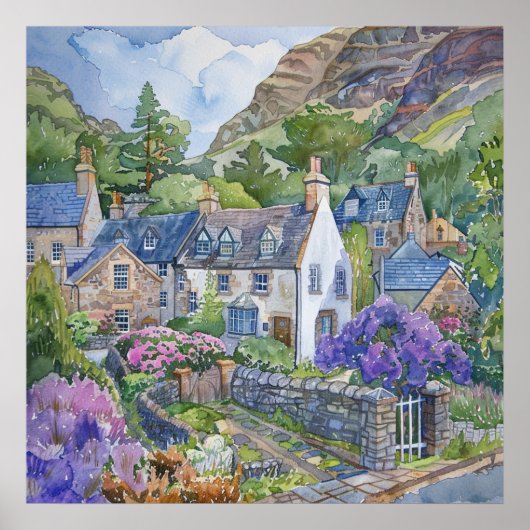 A Peaceful Scottish Village Poster (Vorne)