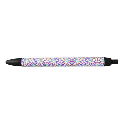 A pen with a vibrant floral pattern on its barrel kugelschreiber (Vorderseite)