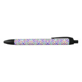 A pen with a vibrant floral pattern on its barrel kugelschreiber (Oberseite)