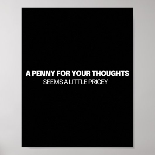 A Penny For Your Thoughts - Joke  Poster (Vorne)