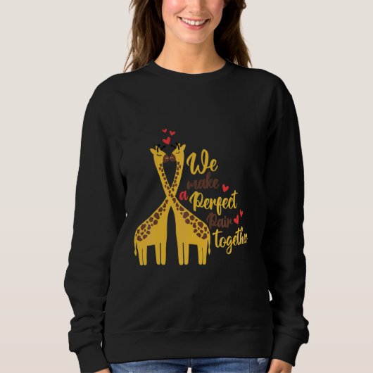 A perfect pair and cute giraffe animal nature sweatshirt (Vorderseite)
