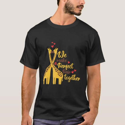A perfect pair and cute giraffe animal   nature T-Shirt (Vorderseite)