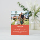 A Perfect Summer Day August Memory Photo Postcard Postkarte (Stehend Vorderseite)