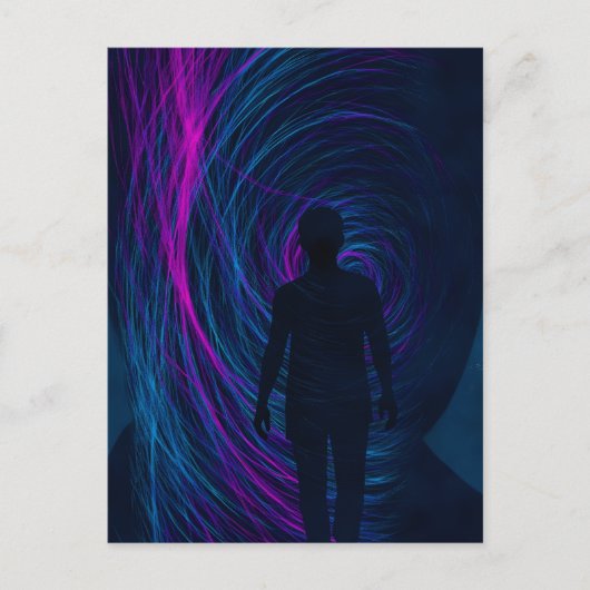  A person finds themselves lost in the algorithm Postkarte (Vorderseite)