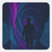 A person finds themselves lost in the algorithm Quadratischer Aufkleber (Vorderseite)